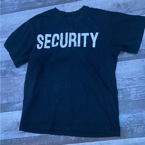 Black security T-shirt from Rothco size small